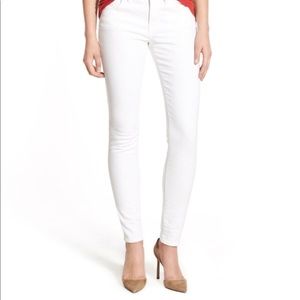 Madewell white high rise skinny jeans